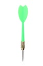 Single sharp green dart isolated on