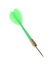 Single sharp green dart isolated