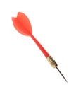 Single sharp red dart isolated