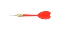 Single sharp red dart isolated on whit