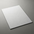 A single sheet of textured white paper lies on a neutral gray surface Royalty Free Stock Photo