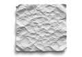 A close up view of a crumpled white sheet of paper with a textured surface and shadows Royalty Free Stock Photo