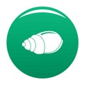 Single shell icon vector green