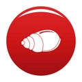 Single shell icon vector red