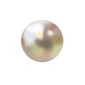 Single shiny pearl isolated on white