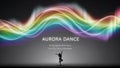 Aurora Dance An Atmospheric Performance with Silhouette Dancer Royalty Free Stock Photo