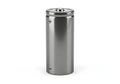 Single Silver Battery on White Background Royalty Free Stock Photo