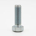 Hexagonal Head Bolt with Threaded Shaft on White Background fastener metal Royalty Free Stock Photo