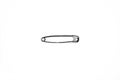 Single silver safety pin on white background Royalty Free Stock Photo