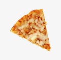 Single Slice Baked Cheese Pizza Royalty Free Stock Photo