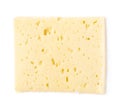 Single slice of cheese isolated Royalty Free Stock Photo