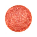 Single slice of hard salami