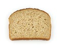 Single slice of healthy whole grain bread