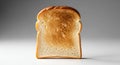 Single Slice of Toasted Bread on White Background Royalty Free Stock Photo