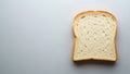 Single slice of white bread on light background Royalty Free Stock Photo