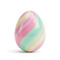 Swirled Pastel Easter Egg on a White Background spring holiday Royalty Free Stock Photo