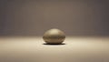 Single smooth stone resting on a light surface with a soft even background creating a minimalist and serene composition Royalty Free Stock Photo