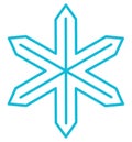 Single snowflake isolated on transparent Royalty Free Stock Photo
