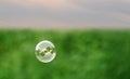 Single soap bubble Royalty Free Stock Photo