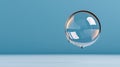 single soap bubble resting on a surface Royalty Free Stock Photo