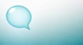 Soft Blue Speech Bubble Icon on a Gradient Background communication message Royalty Free Stock Photo