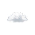 A Single Fluffy White Cloud with Soft Shadows on a Transparent Background weather atmosphere Royalty Free Stock Photo