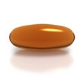 Single soft gel capsule close-up Royalty Free Stock Photo