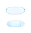 Single softgel pill isolated