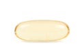 Single softgel pill isolated