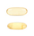 Single softgel pill isolated