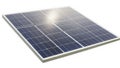 A single solar panel is displayed against a white background Royalty Free Stock Photo