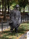 Single Soldier statue at the Korean War Memorial