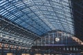 The single-span overall roof of St Pancras International, London