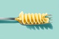 Rotini Pasta on a Fork Royalty Free Stock Photo