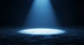 Single Spotlight in Empty Dark Space with Soft Floor Glow Royalty Free Stock Photo