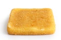 Single square golden fried cheese