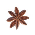Single star anise seed isolated over white background Royalty Free Stock Photo