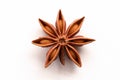 A Single Star Anise on White Background