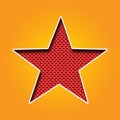 Single Star Icon in Orange and Yellow color Royalty Free Stock Photo