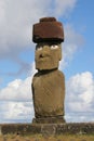 Single statue of Ahu Tahai, Ea Royalty Free Stock Photo