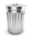 Single steel trash can