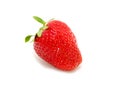 Single strawberry over white background Royalty Free Stock Photo