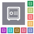 Single strong box outline square flat icons