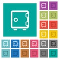 Single strong box outline square flat multi colored icons Royalty Free Stock Photo