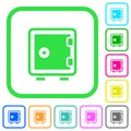 Single strong box vivid colored flat icons icons Royalty Free Stock Photo