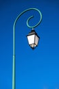 Single tall street lamp. Old fashioned. Royalty Free Stock Photo