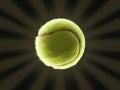 Single tennis ball with star and eclipse like effect Royalty Free Stock Photo