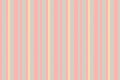 Single textile texture pattern, dreamy fabric stripe vertical. Menu vector lines background seamless in light and red colors