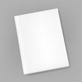 Single thin book/magazine template on isolated background