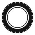 Single tire icon, simple style.